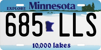 MN license plate 685LLS