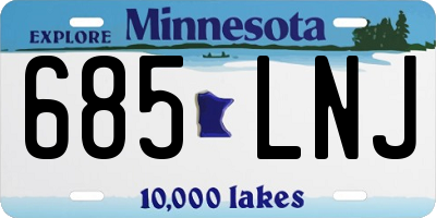 MN license plate 685LNJ