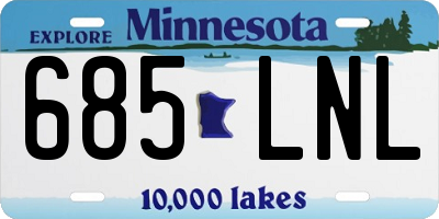 MN license plate 685LNL