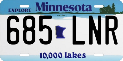 MN license plate 685LNR