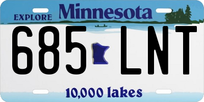 MN license plate 685LNT