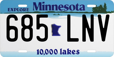 MN license plate 685LNV