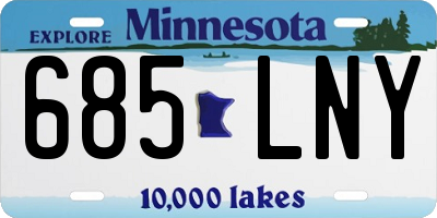 MN license plate 685LNY
