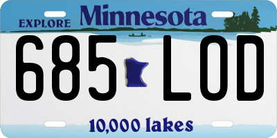 MN license plate 685LOD