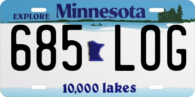 MN license plate 685LOG