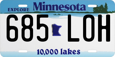 MN license plate 685LOH