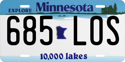 MN license plate 685LOS