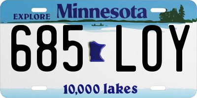 MN license plate 685LOY