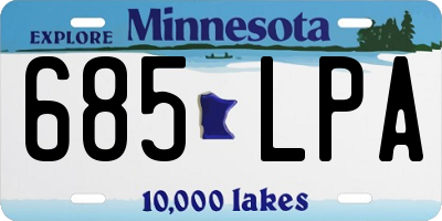 MN license plate 685LPA