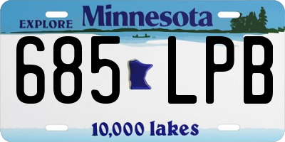 MN license plate 685LPB