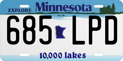 MN license plate 685LPD