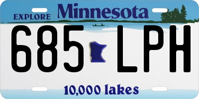 MN license plate 685LPH