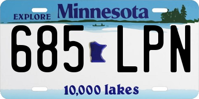 MN license plate 685LPN