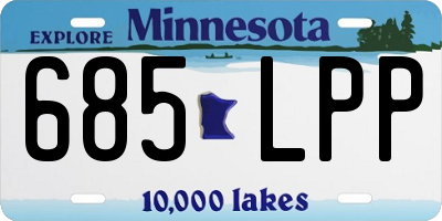 MN license plate 685LPP