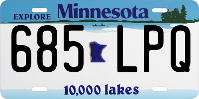 MN license plate 685LPQ