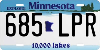 MN license plate 685LPR