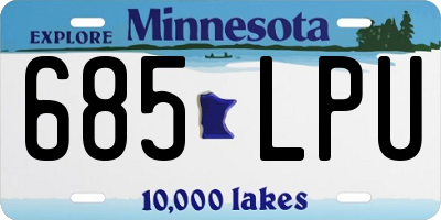 MN license plate 685LPU