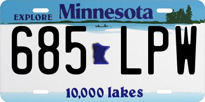 MN license plate 685LPW