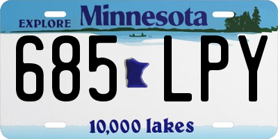 MN license plate 685LPY