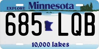 MN license plate 685LQB