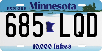 MN license plate 685LQD