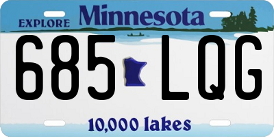 MN license plate 685LQG