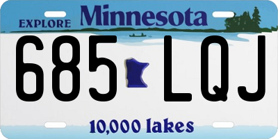 MN license plate 685LQJ