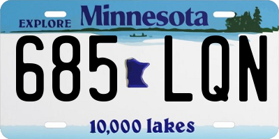 MN license plate 685LQN