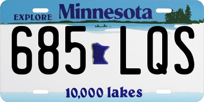 MN license plate 685LQS