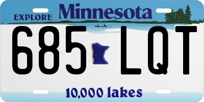 MN license plate 685LQT