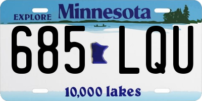 MN license plate 685LQU