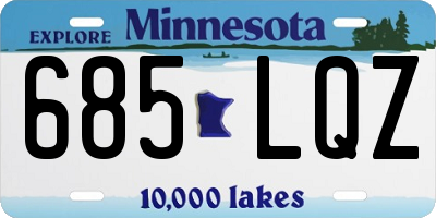 MN license plate 685LQZ
