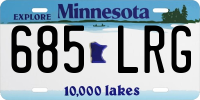 MN license plate 685LRG