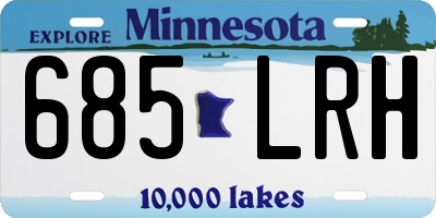MN license plate 685LRH