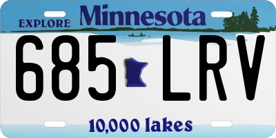 MN license plate 685LRV