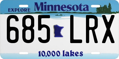 MN license plate 685LRX