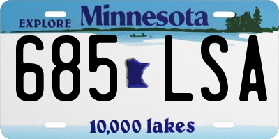 MN license plate 685LSA