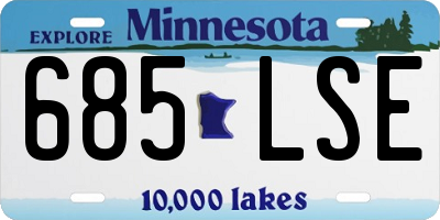 MN license plate 685LSE