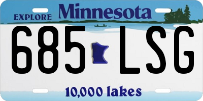 MN license plate 685LSG