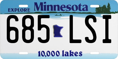 MN license plate 685LSI