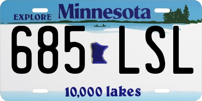 MN license plate 685LSL