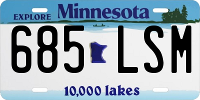 MN license plate 685LSM