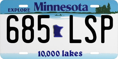 MN license plate 685LSP