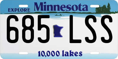 MN license plate 685LSS