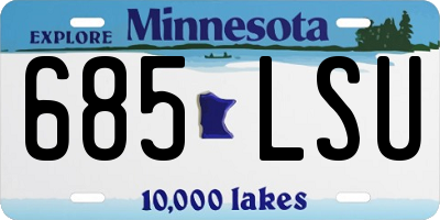 MN license plate 685LSU