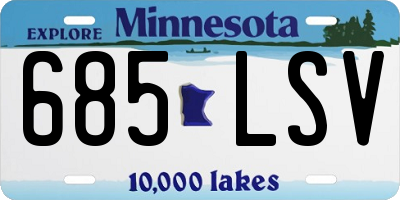 MN license plate 685LSV