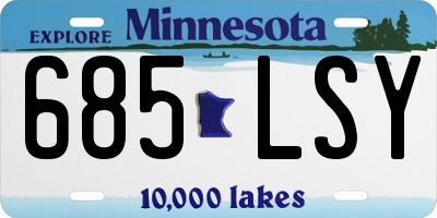 MN license plate 685LSY