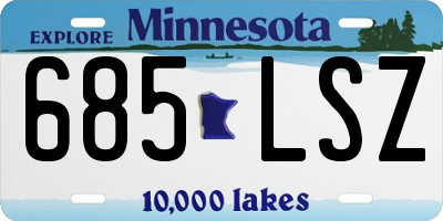 MN license plate 685LSZ
