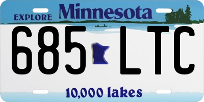 MN license plate 685LTC
