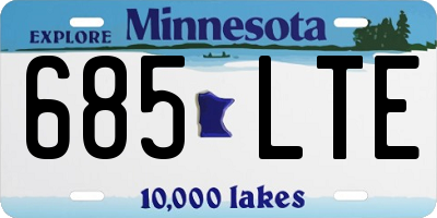 MN license plate 685LTE